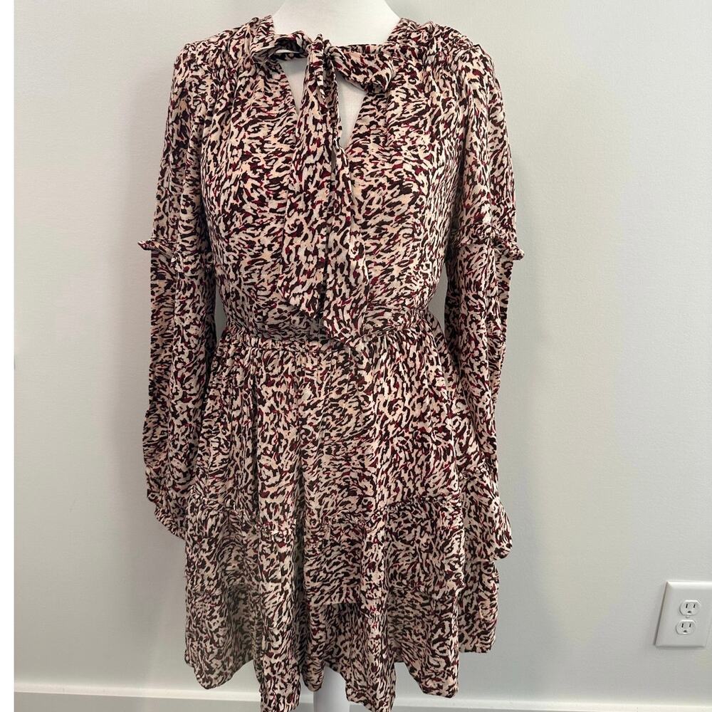 Jessica Simpson Gardenia Leopard Print Ruffled Dress